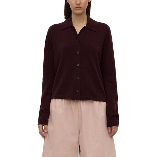 Assembly Label Wool Cashmere Knit Cardigan Dark Merlot